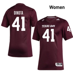 Women's AJ DiNota Maroon Texas A&M Aggies #41 College Football Game Jersey 806319-955