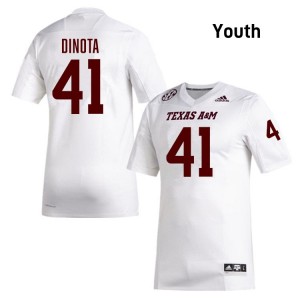 Youth AJ DiNota White Texas A&M Aggies #41 College Football Player Jerseys 185950-381