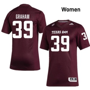 Women's Adam Graham Maroon Texas A&M Aggies #39 College Football Alumni Jersey 235594-491