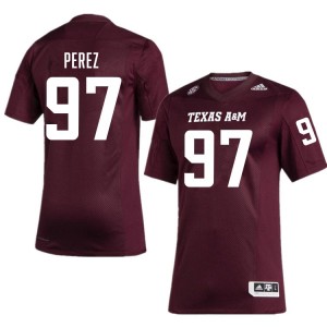 Men's Alessandro Perez Maroon Texas A&M Aggies #97 College Football Limited Jersey 525847-760