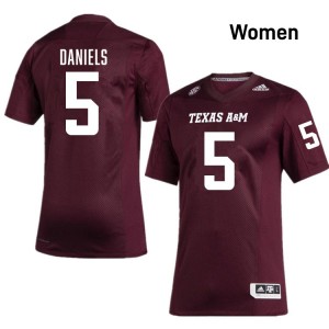 Women Amari Daniels Maroon Texas A&M Aggies #5 College Football Embroidery Jerseys 796309-879