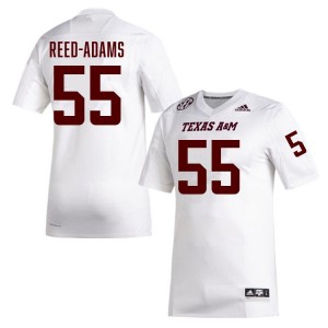 Men's Ar'maj Reed-Adams White Texas A&M Aggies #55 College Football Game Jerseys 854470-738