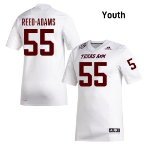 Youth Ar'maj Reed-Adams White Texas A&M Aggies #55 College Football Game Jerseys 161050-854