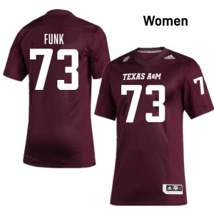 Womens Ashton Funk Maroon Texas A&M Aggies #73 College Football University Jerseys 122903-755