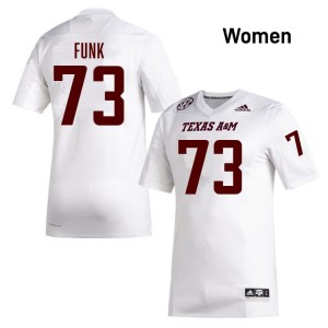 Women's Ashton Funk White Texas A&M Aggies #73 College Football Player Jersey 934002-855