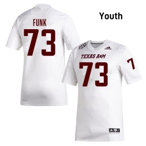 Youth Ashton Funk White Texas A&M Aggies #73 College Football NCAA Jerseys 707771-371