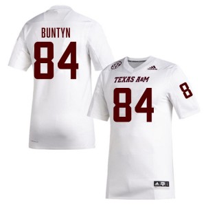 Men Blake Buntyn White Texas A&M Aggies #84 College Football High School Jerseys 587940-525