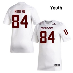 Youth Blake Buntyn White Texas A&M Aggies #84 College Football NCAA Jerseys 166270-780