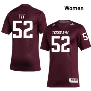 Women Blake Ivy Maroon Texas A&M Aggies #52 College Football NCAA Jersey 665230-322