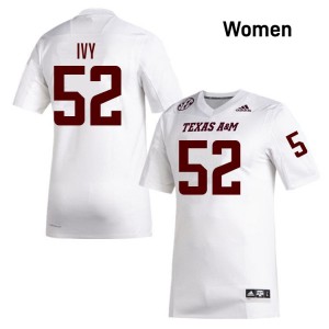 Women Blake Ivy White Texas A&M Aggies #52 College Football Game Jersey 986308-631