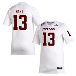 Mens Brady Hart White Texas A&M Aggies #13 College Football University Jerseys 931803-212