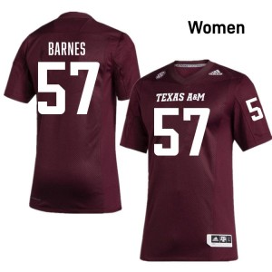 Women's Bryce Barnes Maroon Texas A&M Aggies #57 College Football 2025 Jersey 570928-161