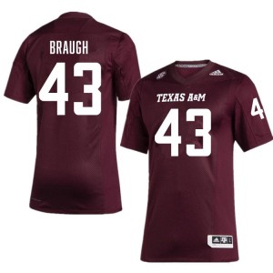 Men's Carter Braugh Maroon Texas A&M Aggies #43 College Football Limited Jerseys 931028-715