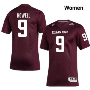 Women's Cashius Howell Maroon Texas A&M Aggies #9 College Football 2025 Jerseys 896328-838