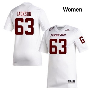 Women's Chance Jackson White Texas A&M Aggies #63 College Football 2025-26 Jerseys 199735-268