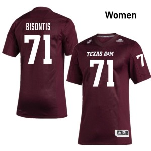 Women's Chase Bisontis Maroon Texas A&M Aggies #71 College Football Official Jersey 282318-861