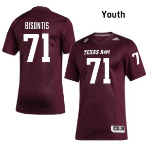Youth Chase Bisontis Maroon Texas A&M Aggies #71 College Football Official Jersey 356394-665