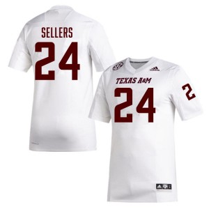 Men Cobey Sellers White Texas A&M Aggies #24 College Football 2025 Jerseys 588854-268