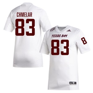 Mens Colton Chmelar White Texas A&M Aggies #83 College Football NCAA Jerseys 459907-512