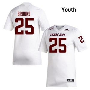 Youth Dalton Brooks White Texas A&M Aggies #25 College Football Alumni Jerseys 677800-556