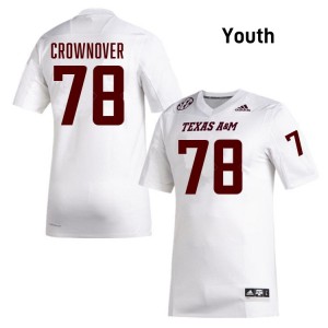 Youth Dametrious Crownover White Texas A&M Aggies #78 College Football Embroidery Jerseys 155658-368