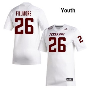 Youth Dashawn Fillmore White Texas A&M Aggies #26 College Football Limited Jersey 787646-826