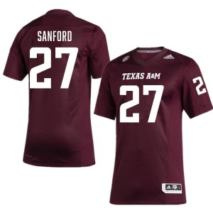 Men's Daymion Sanford Maroon Texas A&M Aggies #27 College Football Alumni Jerseys 333367-137