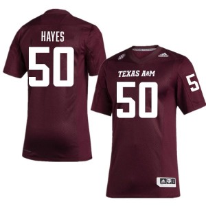 Mens Dayon Hayes Maroon Texas A&M Aggies #50 College Football Replica Jerseys 593461-906