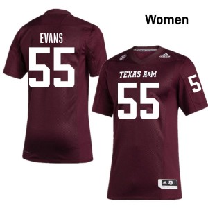 Women Dealyn Evans Maroon Texas A&M Aggies #55 College Football 2025 Jerseys 170480-505
