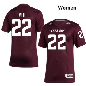 Women's EJ Smith Maroon Texas A&M Aggies #22 College Football University Jersey 256484-607