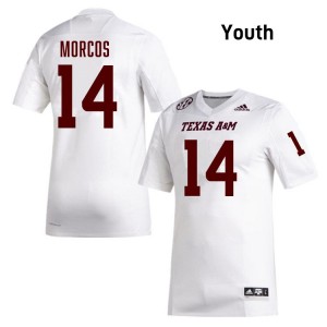 Youth Eli Morcos White Texas A&M Aggies #14 College Football 2025 Jersey 833089-892