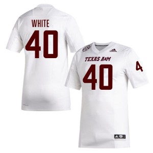 Mens Gray Evans White Texas A&M Aggies #40 College Football Player Jerseys 556207-133