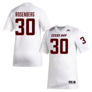 Mens JR Rosenberg White Texas A&M Aggies #30 College Football Game Jerseys 341175-757