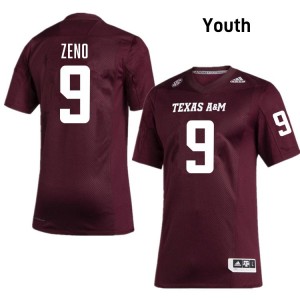 Youth Jacob Zeno Maroon Texas A&M Aggies #9 College Football Alumni Jerseys 478922-910