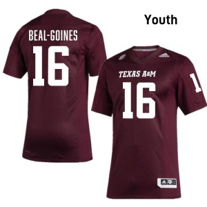 Youth Jamar Beal-Goines Maroon Texas A&M Aggies #16 College Football Alumni Jerseys 630748-569