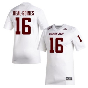 Men's Jamar Beal-Goines White Texas A&M Aggies #16 College Football 2025 Jerseys 168377-602