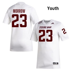Youth Jamarion Morrow White Texas A&M Aggies #23 College Football 2025-26 Jersey 170695-584
