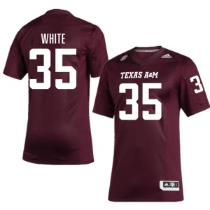 Men's Jared White Maroon Texas A&M Aggies #35 College Football 2025 Jersey 356041-544