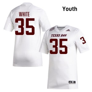 Youth Jared White White Texas A&M Aggies #35 College Football 2025 Jersey 912526-713