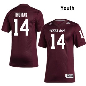 Youth Jayvon Thomas Maroon Texas A&M Aggies #14 College Football Replica Jerseys 642008-131