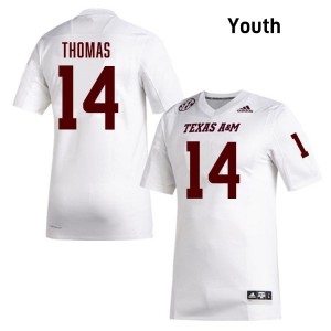 Youth Jayvon Thomas White Texas A&M Aggies #14 College Football 2025-26 Jersey 639543-512