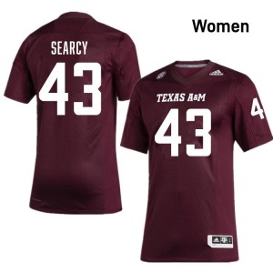 Women's Jeremiah Searcy Maroon Texas A&M Aggies #43 College Football Official Jerseys 675527-523