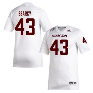 Men's Jeremiah Searcy White Texas A&M Aggies #43 College Football Limited Jerseys 236101-113