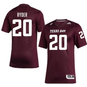 Mens Johnny Ryder Maroon Texas A&M Aggies #20 College Football Game Jerseys 675178-922