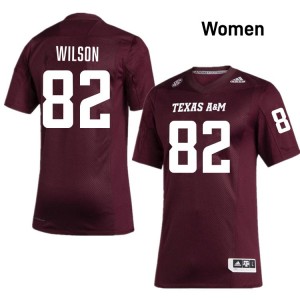 Womens Jonah Wilson Maroon Texas A&M Aggies #82 College Football NCAA Jerseys 200117-973