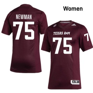 Womens Jonte Newman Maroon Texas A&M Aggies #75 College Football University Jerseys 342297-914