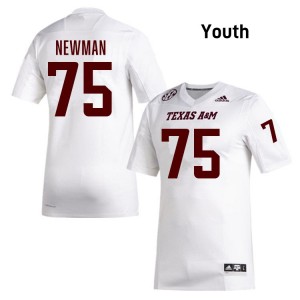 Youth Jonte Newman White Texas A&M Aggies #75 College Football Limited Jerseys 371487-159