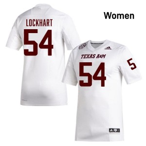 Women's Jordan Lockhart White Texas A&M Aggies #54 College Football NCAA Jersey 661280-569