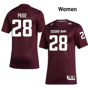 Women Jordan Pride Maroon Texas A&M Aggies #28 College Football Embroidery Jerseys 724252-568