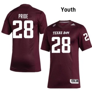 Youth Jordan Pride Maroon Texas A&M Aggies #28 College Football Embroidery Jersey 797394-360